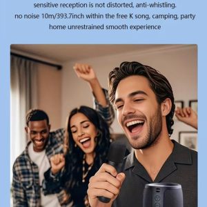 Wireless Speaker with Dual Karaoke Microphones