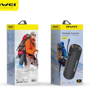 AWEI KA8 Waterproof Bluetooth Portable Speaker, TWS Wireless Stereo,black